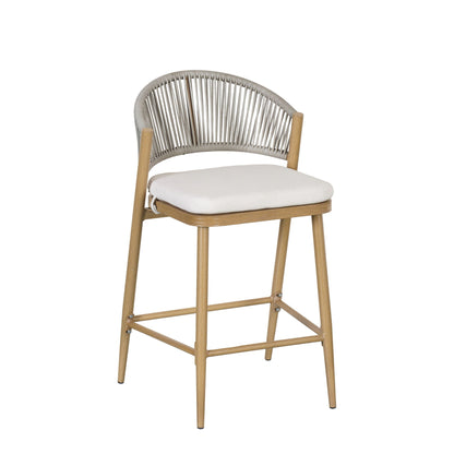Outdoor Counter Stools with Wicker and Metal