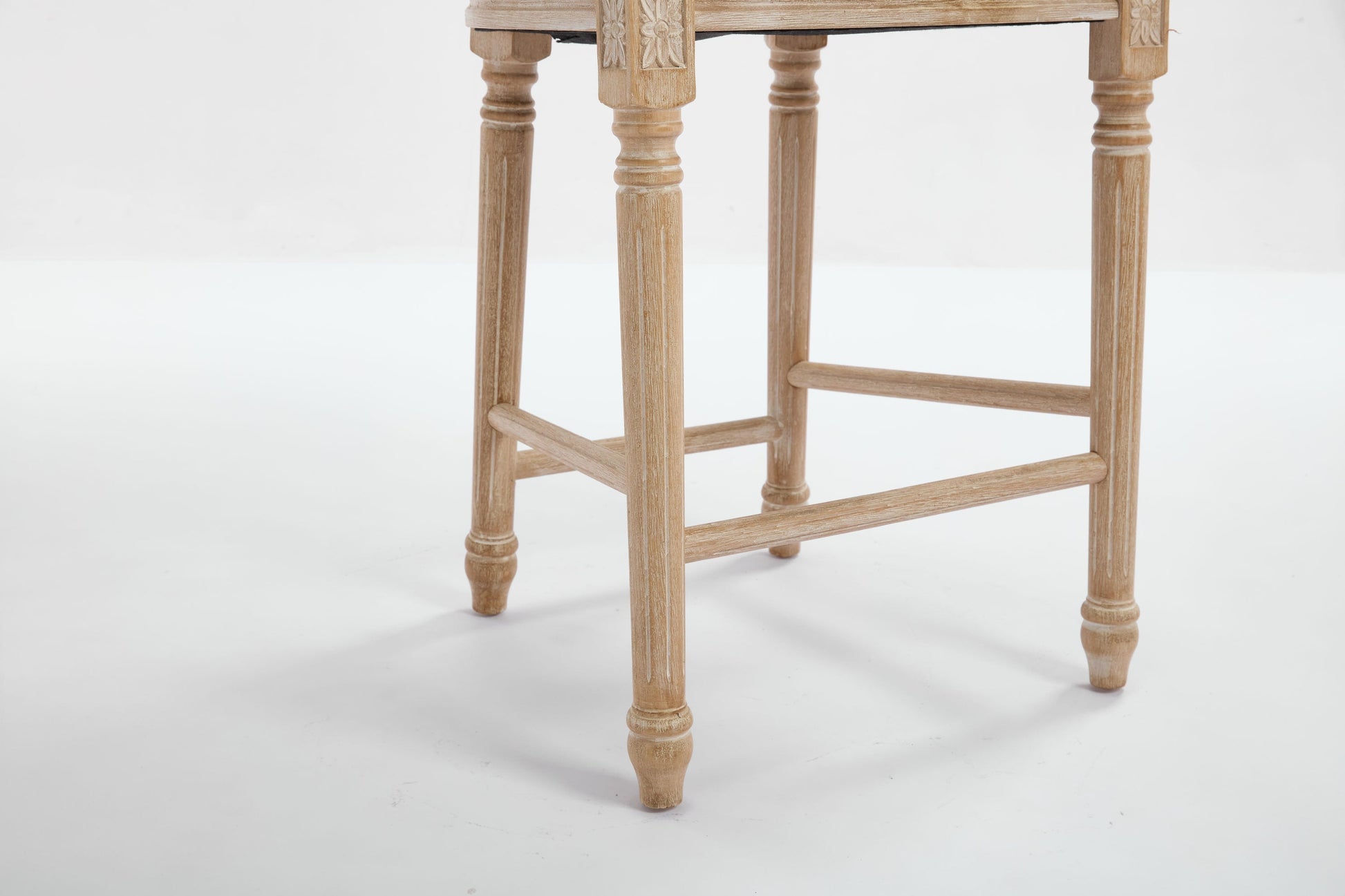French Country 26'' Height Bar Chairs set of 2, wooden stools with turned legs on Tampa Home & Garden Store