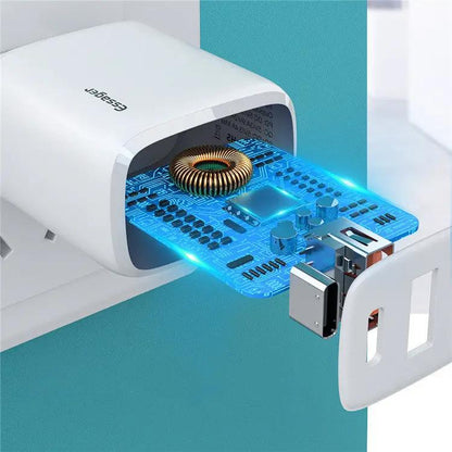 White FLIPSTYLEZLLC mobile charger fast charge adapter with USB-C USB-A ports and blue PCB on Tampa Home & Garden Store