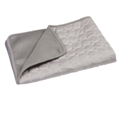 Dog cooling mat gray quilted cooling pad with breathable mesh underside by Sell My Stuff on Tampa Home & Garden Store