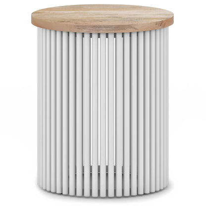 Demy Handcrafted Metal Accent Table Industrial