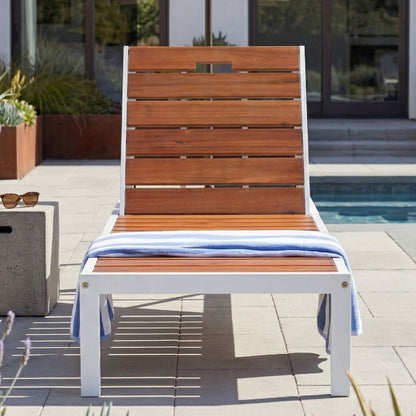 Outdoor Chaise Pool Chair For Reading And Sunbath