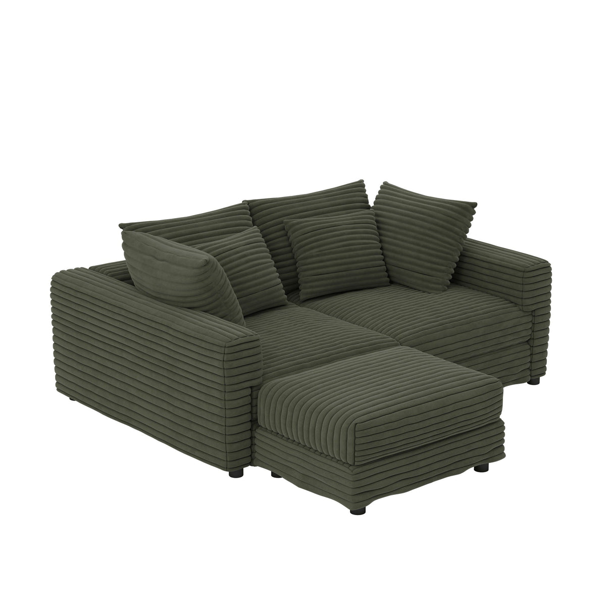 Convertible Sofa With Deep Seat and Pillows