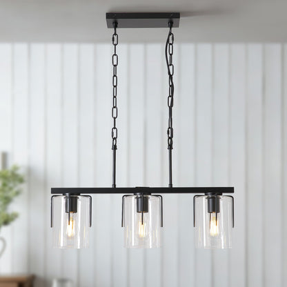 Adjustable Pendant Lighting with Wood Grain