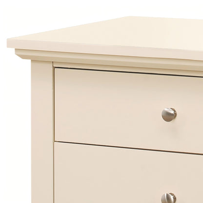 3 Drawer Nightstand with dove-tailed drawers in beige cream finish on Tampa Home & Garden Store