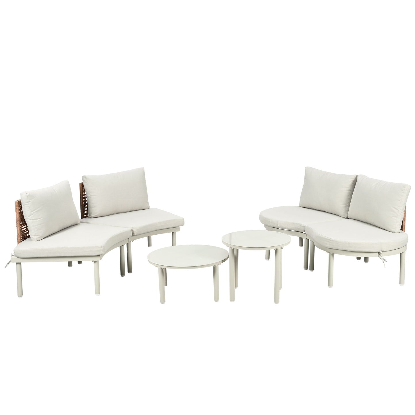 Outdoor Patio 6 Piece Sofa Set And Cushions