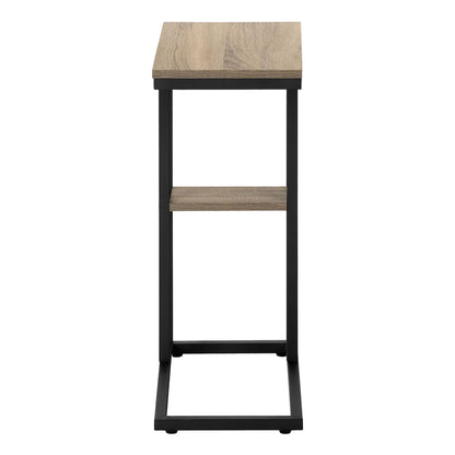 C Shaped Accent Table Marble Look and Modern