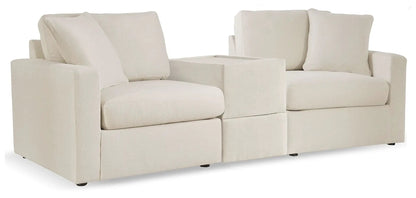 Modmax Oyster stationary sectional by Unique Piece Furniture, beige linen, 3-piece set on Tampa Home & Garden Store