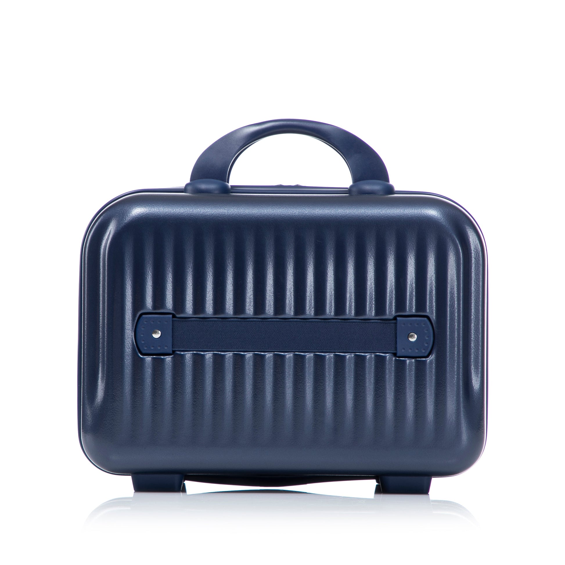 Luggage set HouseOfZazla 14/20-in ABS spinner, navy blue hard-shell with ribbed texture on Tampa Home & Garden Store