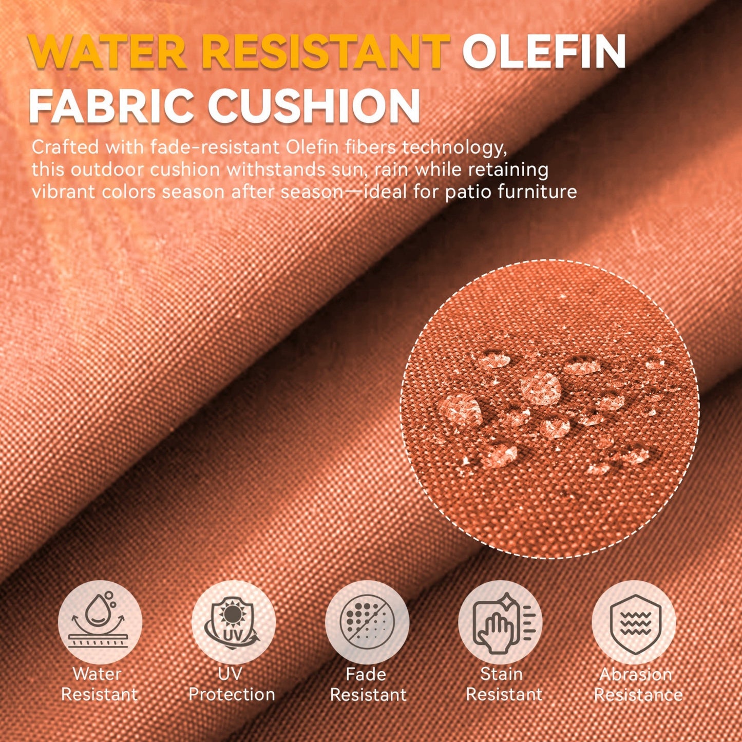 Thick Waterproof Outdoor Chair Cushion Set