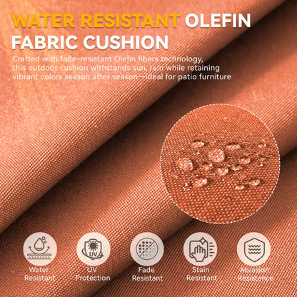 Thick Waterproof Outdoor Chair Cushion Set
