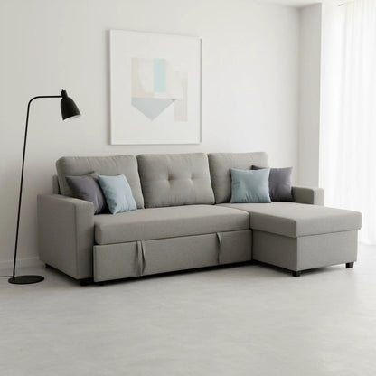 Convertible L Shaped Sectional Sleeper Sofa Bed