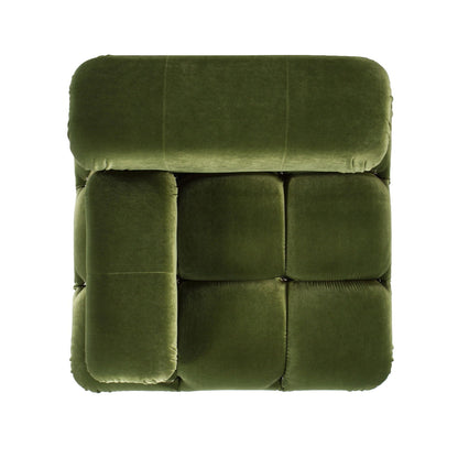 Bubble Modular Modern Lounge Arm Chair in green velvet, tufted cushions by HouseOfZazla on Tampa Home & Garden Store