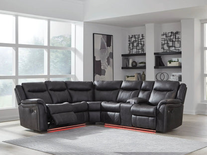 Sultan Meadow 2-Piece Reclining Sectional carbon leather by Unique Piece Furniture on Tampa Home & Garden Store
