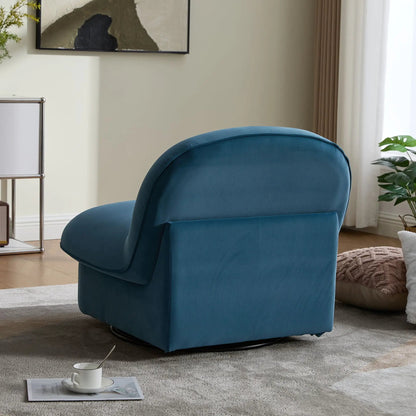 Pumpkin Shaped Swivel Accent Chair Living Room
