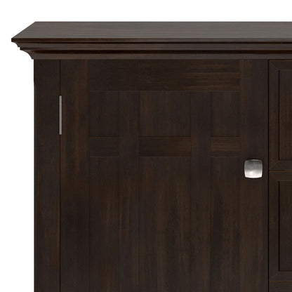 Bedford Sideboard Buffet dark tobacco brown wood with paneled doors and silver hardware on Tampa Home & Garden Store