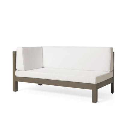 Brava X-Back 4-Piece White Outdoor Sofa Set by HouseOfZazla with white cushions and dark metal frame on Tampa Home & Garden Store