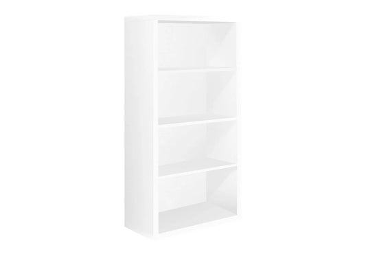 5-tier white bookcase by Unique Piece Furniture, contemporary etagere style standard unit on Tampa Home & Garden Store