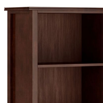 Handcrafted solid wood bookcase with five shelves in dark espresso finish by HouseOfZazla on Tampa Home & Garden Store