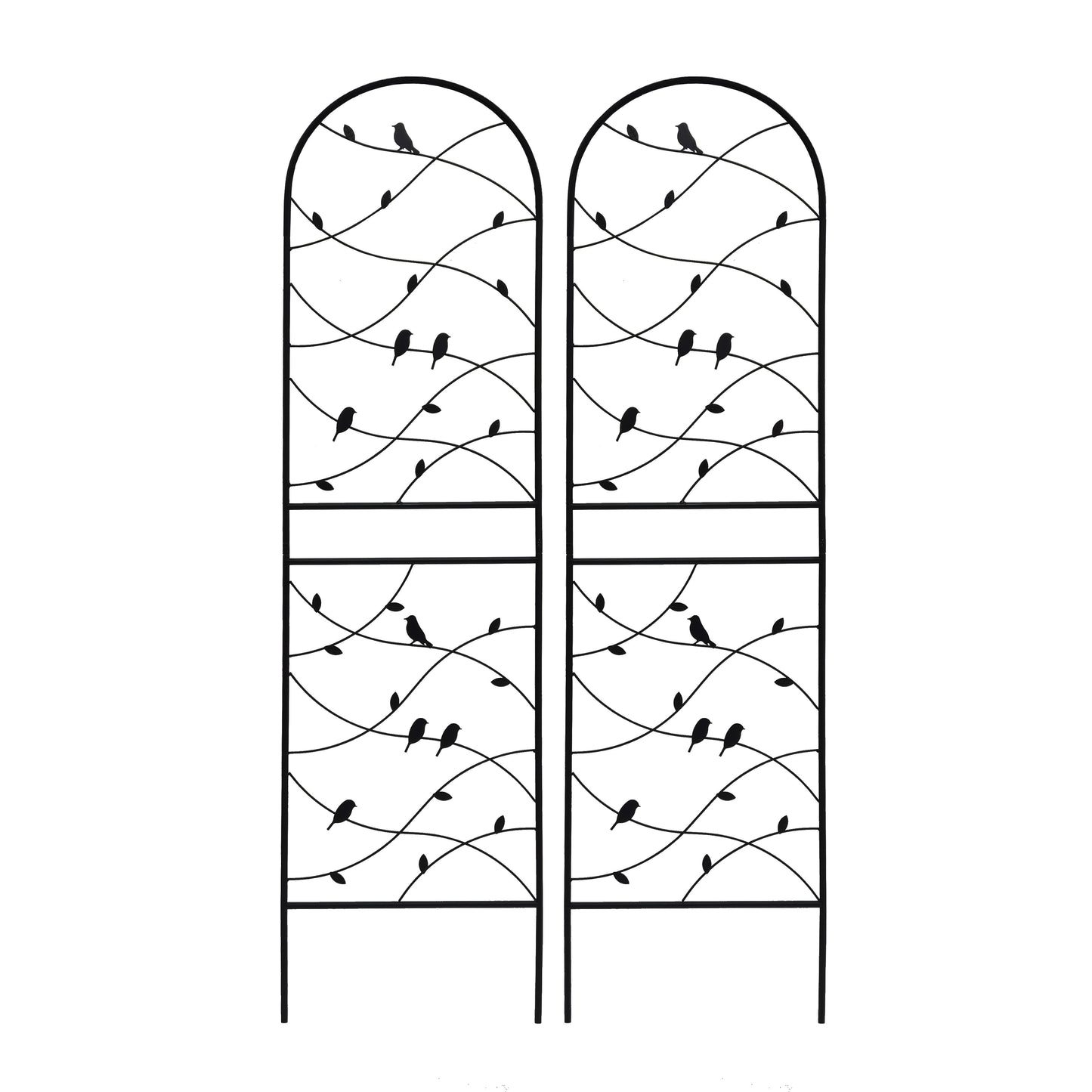 Two Rustproof Metal Garden Trellis and Supports