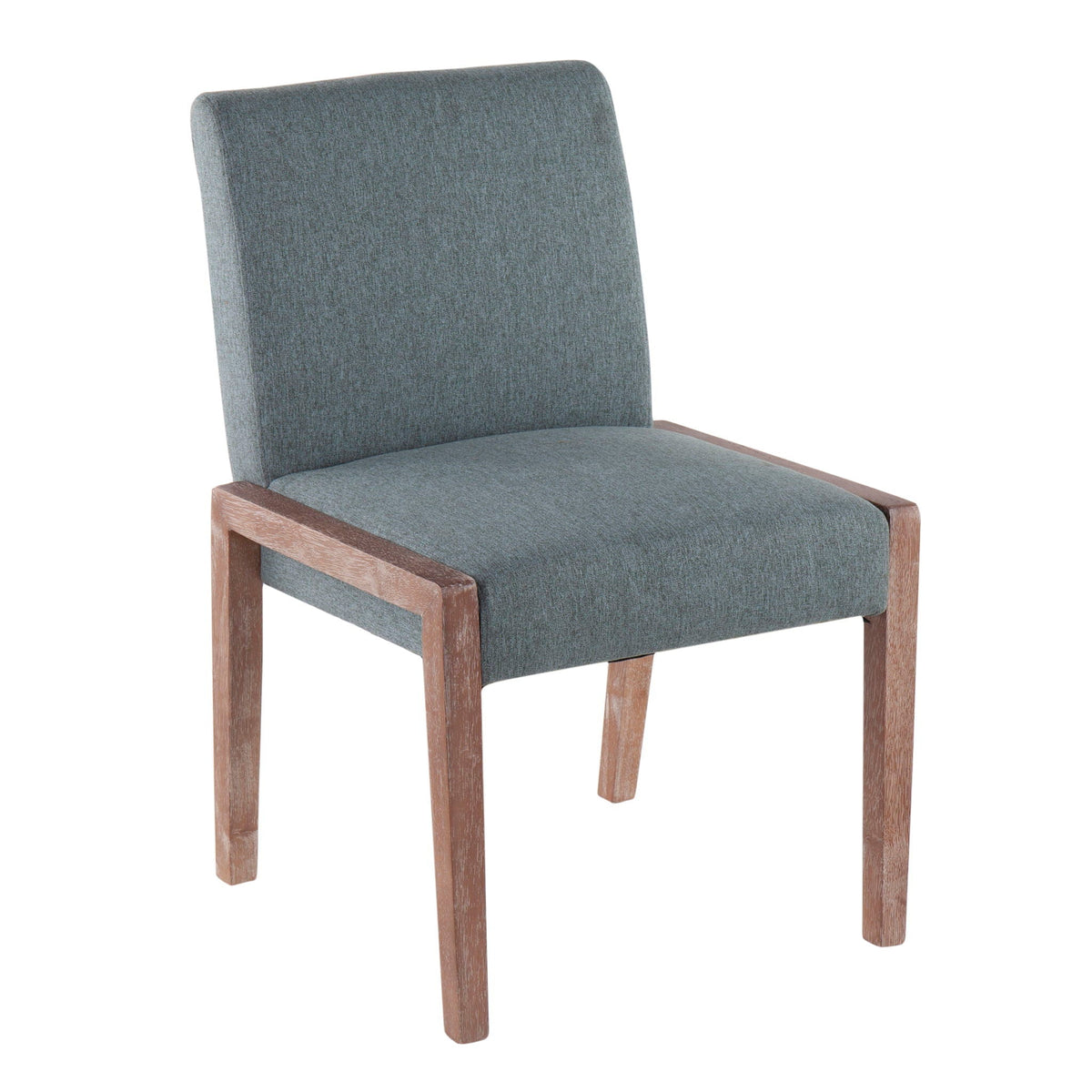 Contemporary chair set of 2 with foam-padded grey upholstery and wood frames HouseOfZazla on Tampa Home & Garden Store