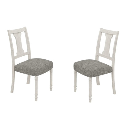 Tannen Dining Side Chair Set of 2 White and Gray
