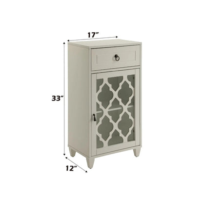 Ceara Accent Table With Drawer and Glass Door