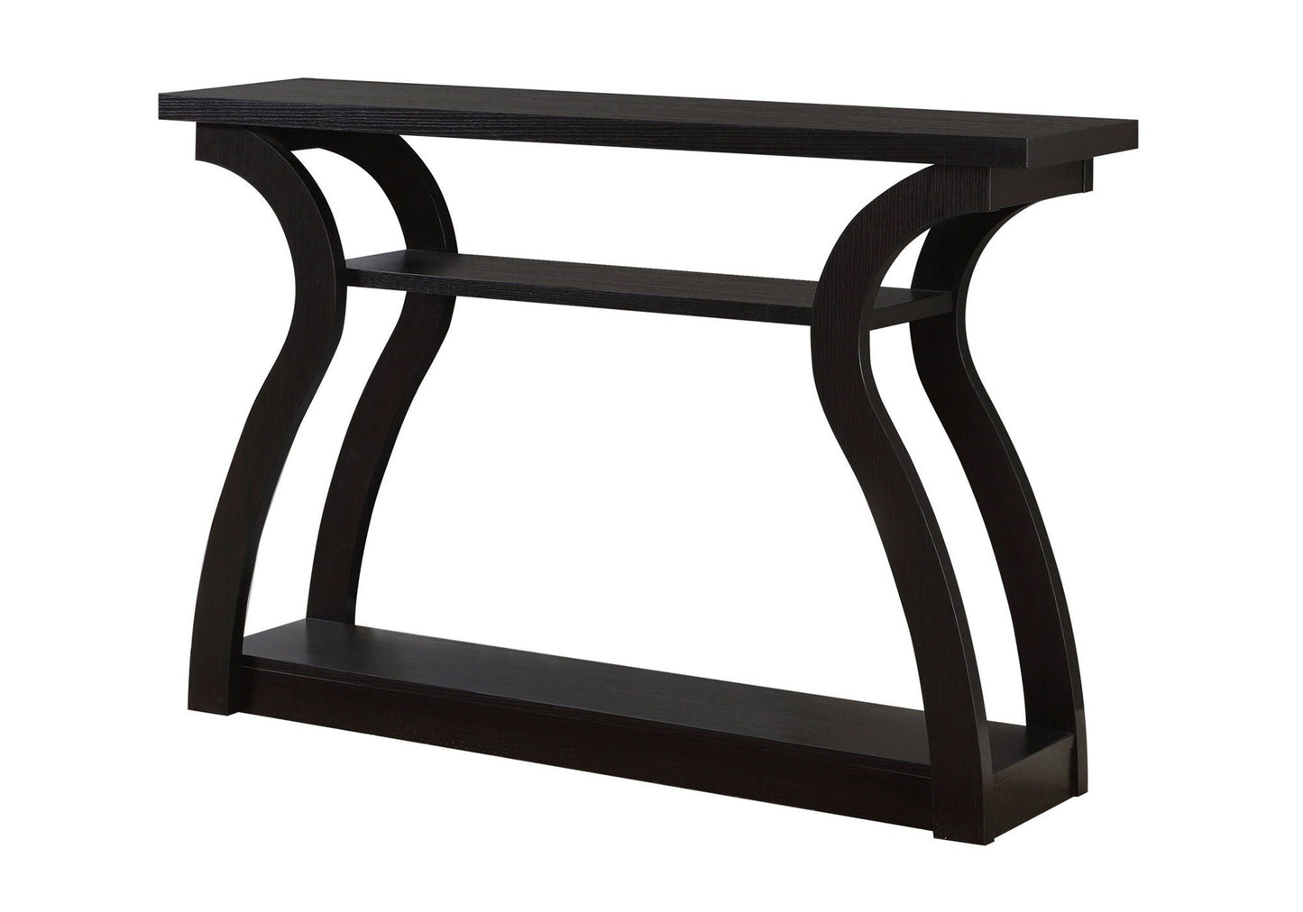Accent console table dark espresso finish with curved legs by Unique Piece Furniture on Tampa Home & Garden Store