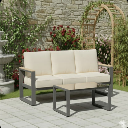 Modern Outdoor Sofa Set with the Coffee Table