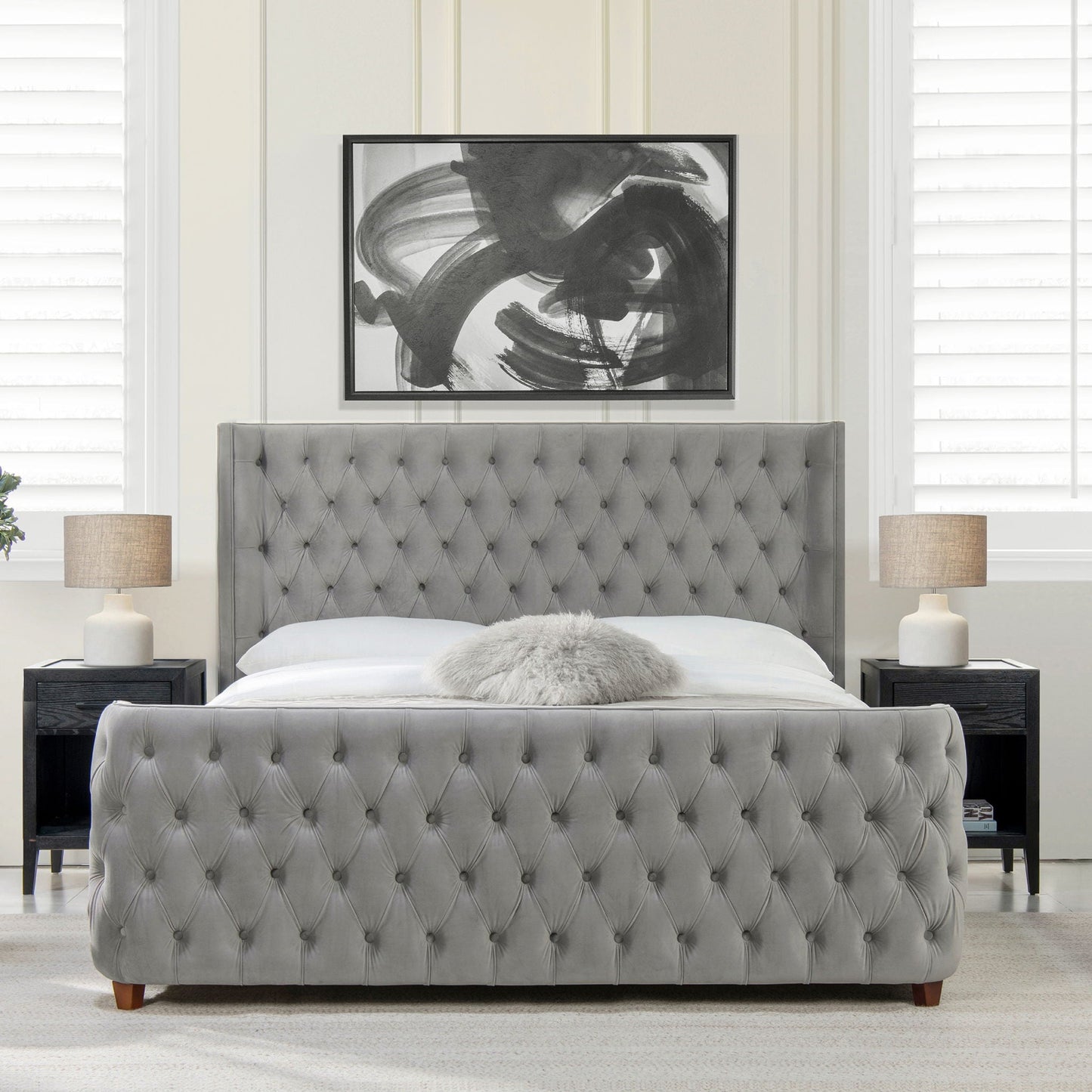Brooklyn Tufted Panel Headboard and Footboard Set