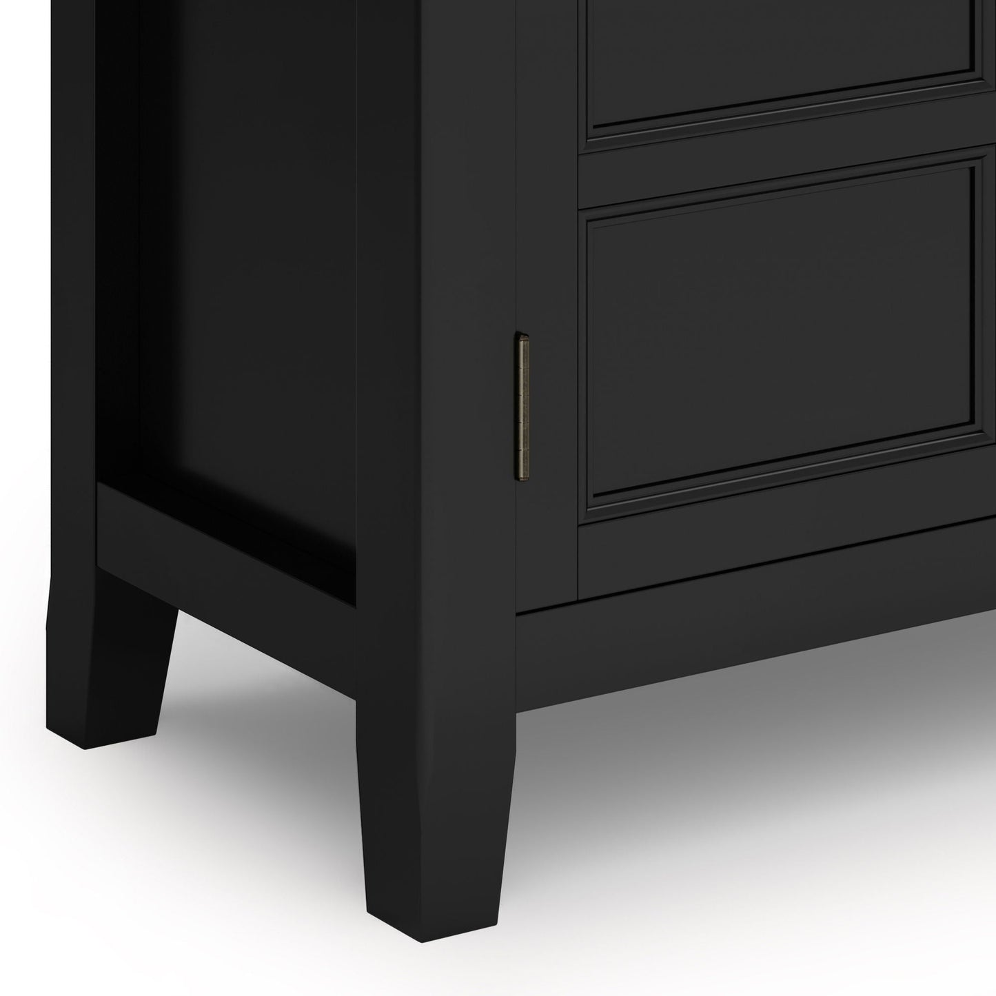Burlington handcrafted low cabinet in black with brass hardware HouseOfZazla accent cabinet on Tampa Home & Garden Store
