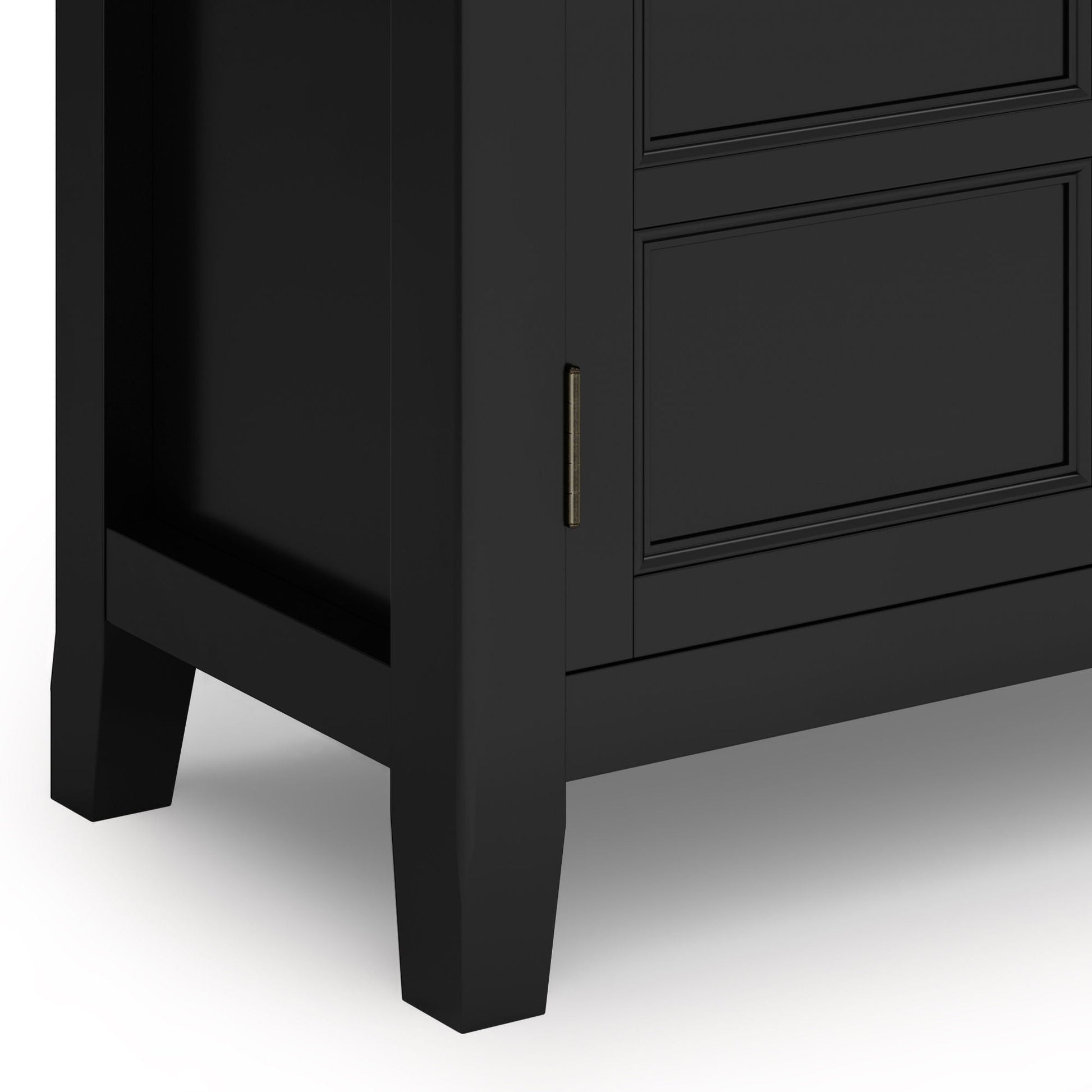 Burlington handcrafted low cabinet in black with brass hardware HouseOfZazla accent cabinet on Tampa Home & Garden Store