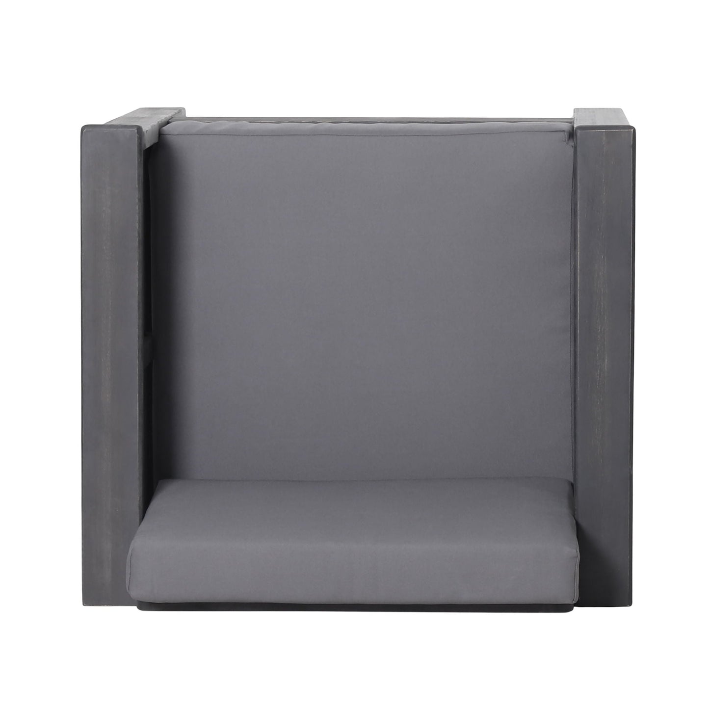 Slat design club chair with gray cushions outdoor arm chair by HouseOfZazla on Tampa Home & Garden Store