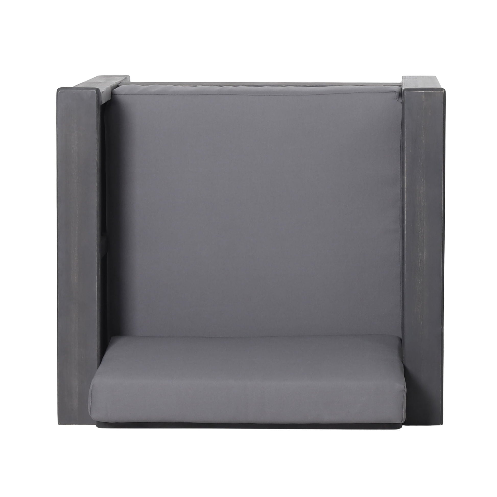 Slat design club chair with gray cushions outdoor arm chair by HouseOfZazla on Tampa Home & Garden Store