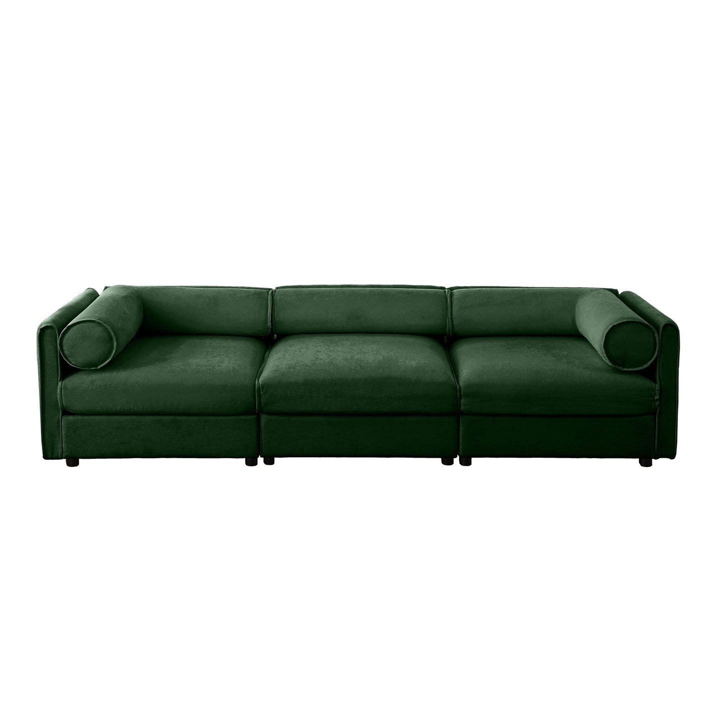Modern Sofa with Storage and Cylindrical Backrest