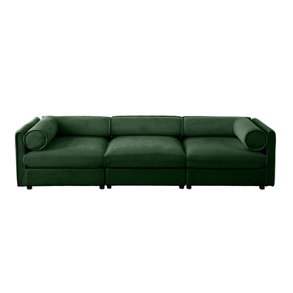 Modern Sofa with Storage and Cylindrical Backrest