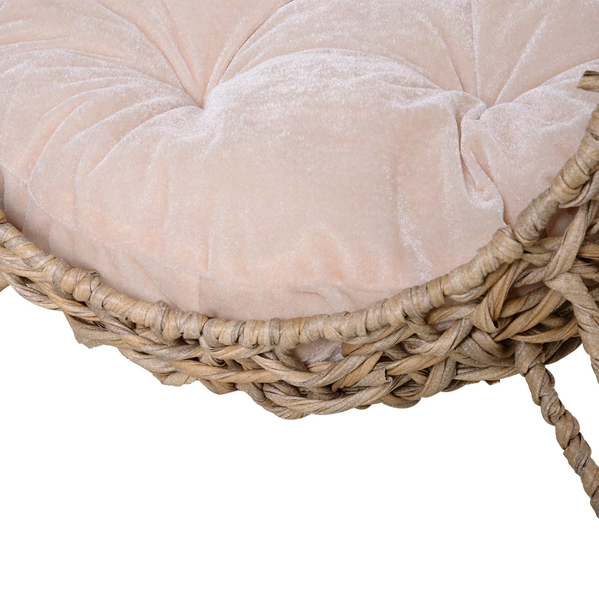 Cat bed 20.5' weaved banana leaf with beige cushion by HouseOfZazla on Tampa Home & Garden Store