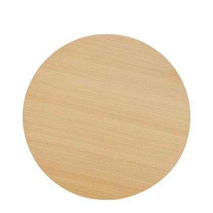 Layla End Table with Wood Grain Finish, round light brown top on Tampa Home & Garden Store