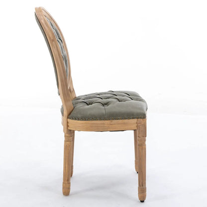 French Style Solid Wood Dining Chair Nailhead