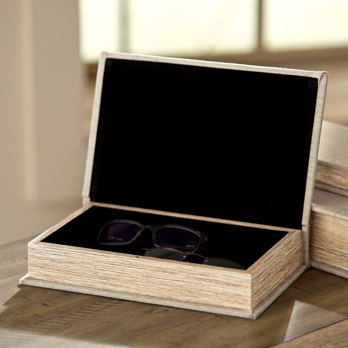 Jolina Linen Box Set of 3 Keepsake Boxes