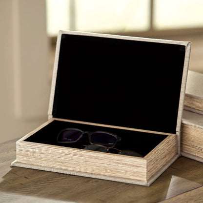 Jolina Linen Box Set of 3 Keepsake Boxes