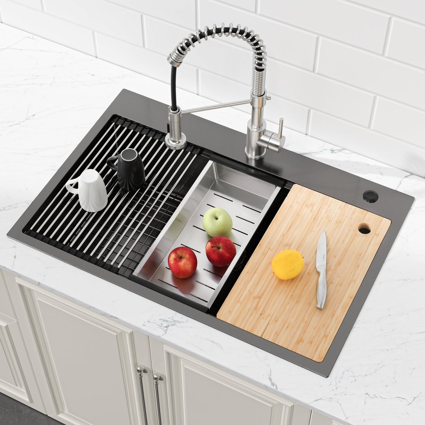 Stainless Steel Single Bowl and Overmount Sink