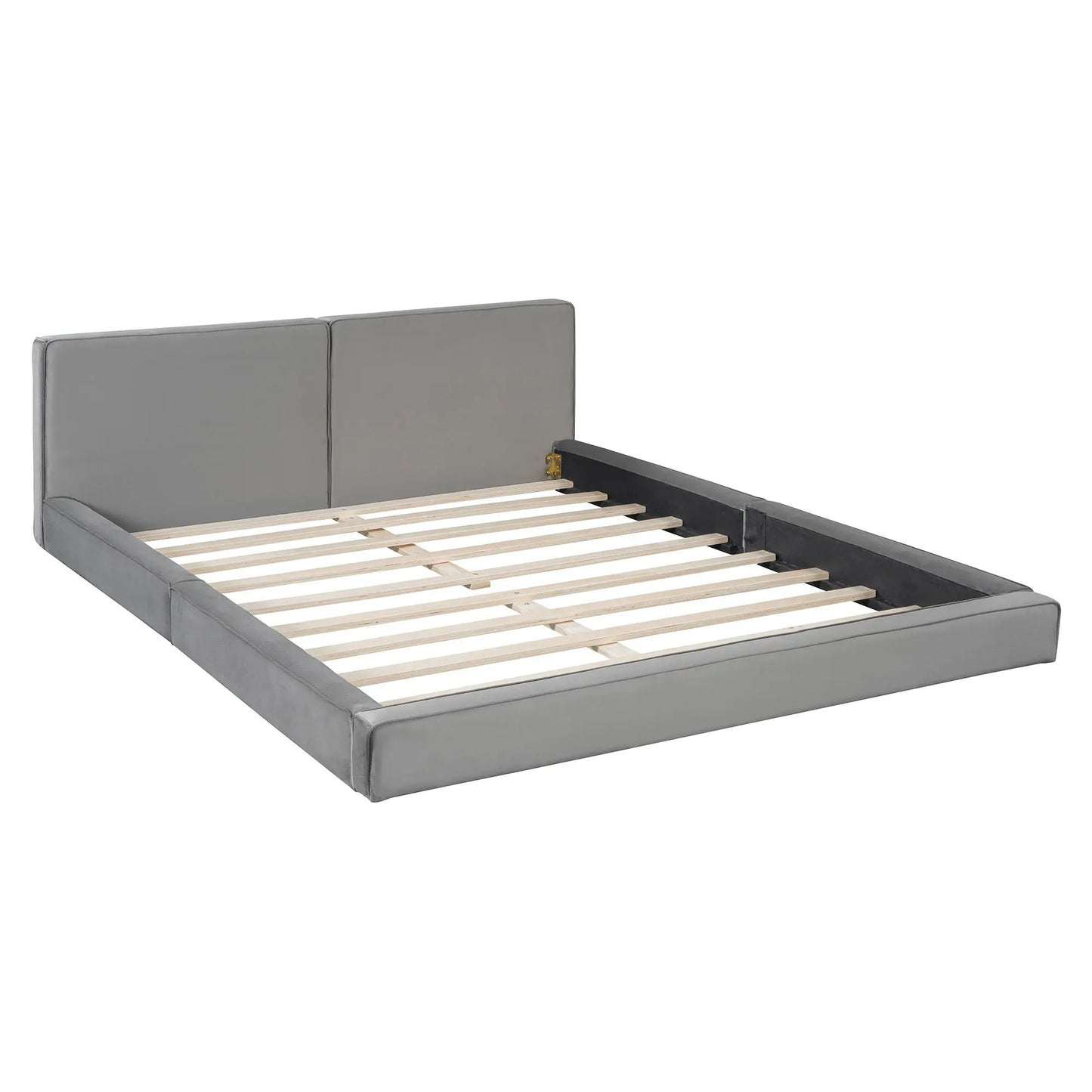Upholstered Platform Bed With Solid Frame