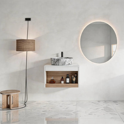 Floating Bathroom Vanity with Vessel Sink