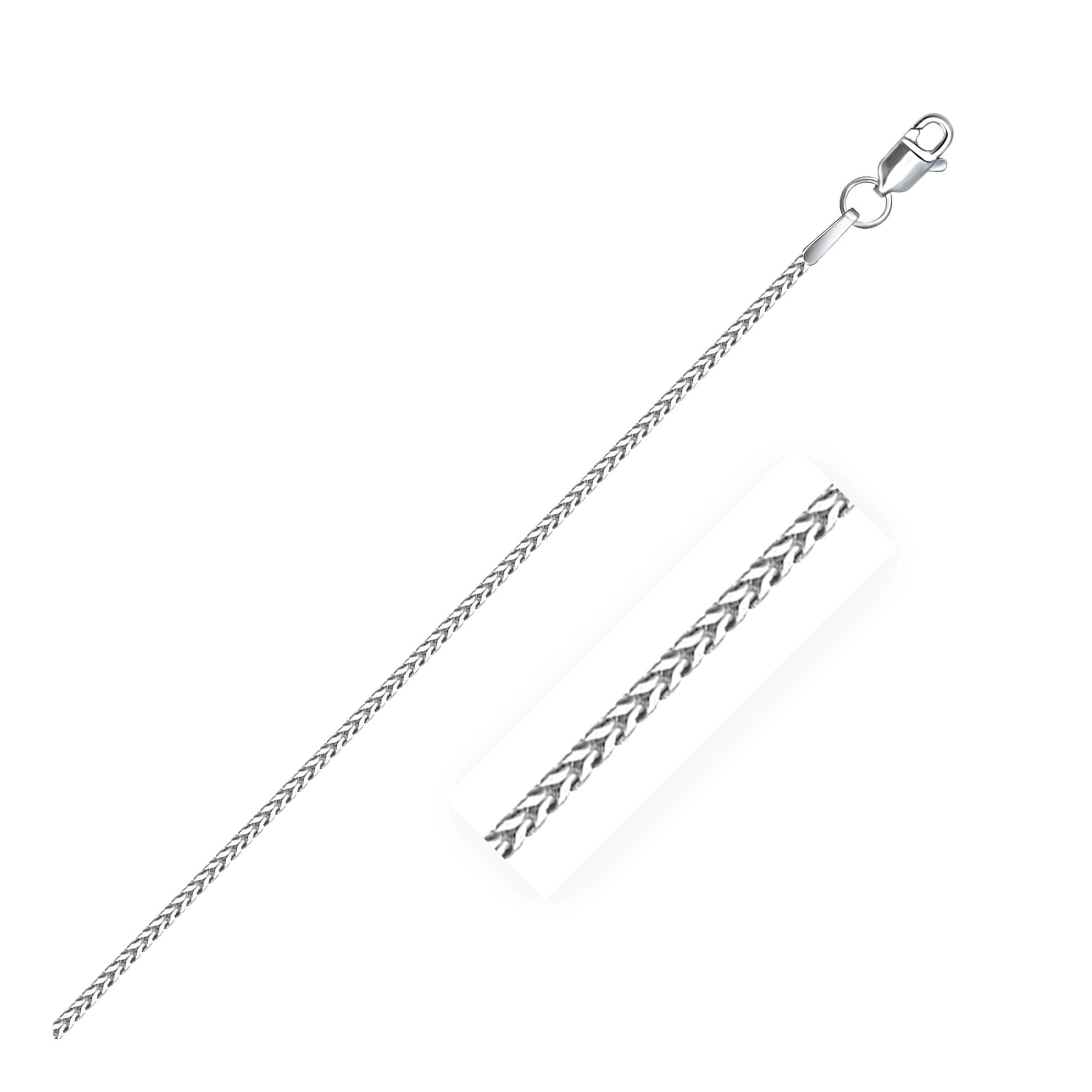 14k white gold Franco chain necklace 1.2mm with lobster clasp on Tampa Home & Garden Store
