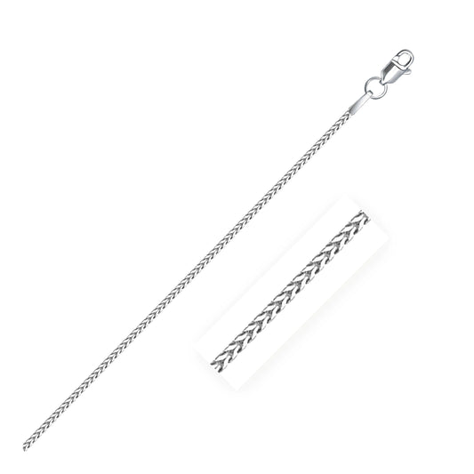 14k white gold Franco chain necklace 1.2mm with lobster clasp by Bids.com on Tampa Home & Garden Store