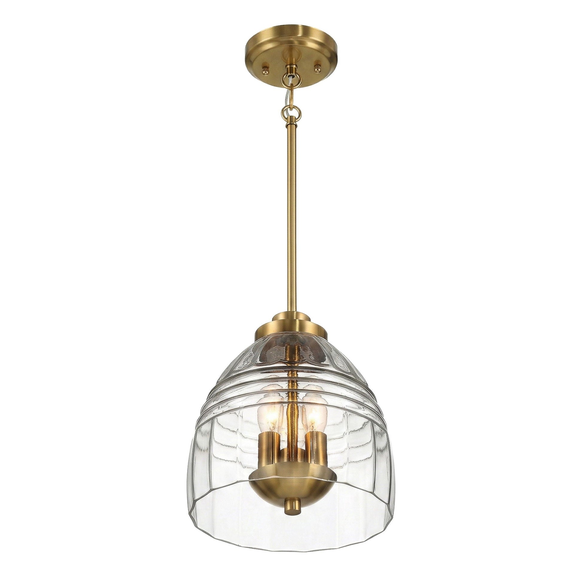 Ember 3-light pendant with clear glass shade and gold hardware by HouseOfZazla on Tampa Home & Garden Store