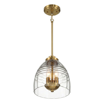 Ember 3-light pendant with clear glass shade and gold hardware by HouseOfZazla on Tampa Home & Garden Store