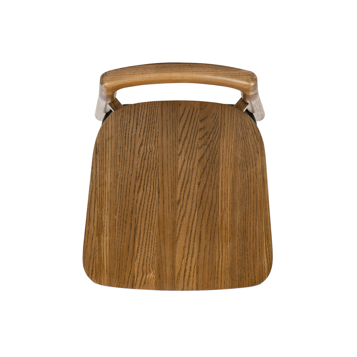 Bar stool in walnut wood, modern minimalist low back with iron footrest by HouseOfZazla on Tampa Home & Garden Store