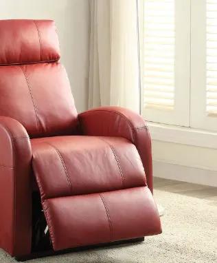 Ricardo Power Motion Recliner With Lift in red leather by Unique Piece Furniture on Tampa Home & Garden Store